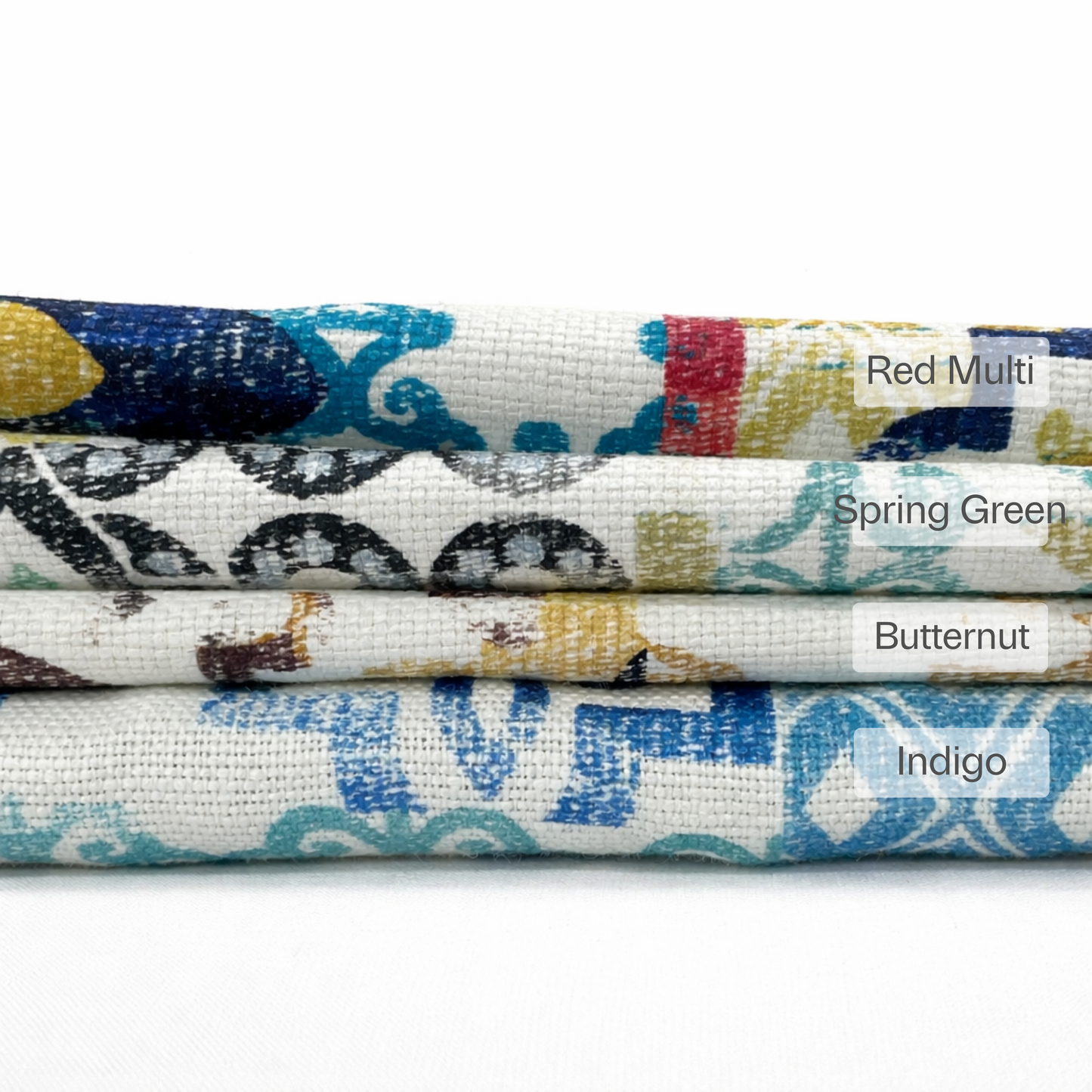 Mosaic Geometric Contemporary Linen Custom Roman Shade, CL1036