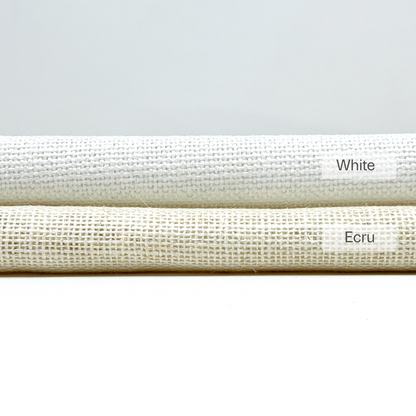 White & Ecru 100% Sheer Linen Fabric By The Yard,  58"Width, CL1054