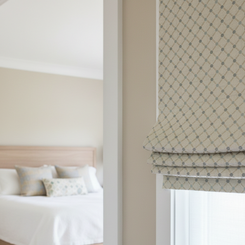 Velvet Floral Flat Relaxed Roman Shade/CL1195