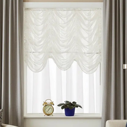 White Voile Austrian Sheer Shades