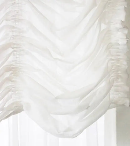 White Voile Austrian Sheer Shades