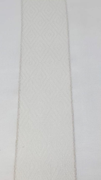 Wide Textured Striped Beach Sheer Linen Blend Flat Roman Shade, CL1138