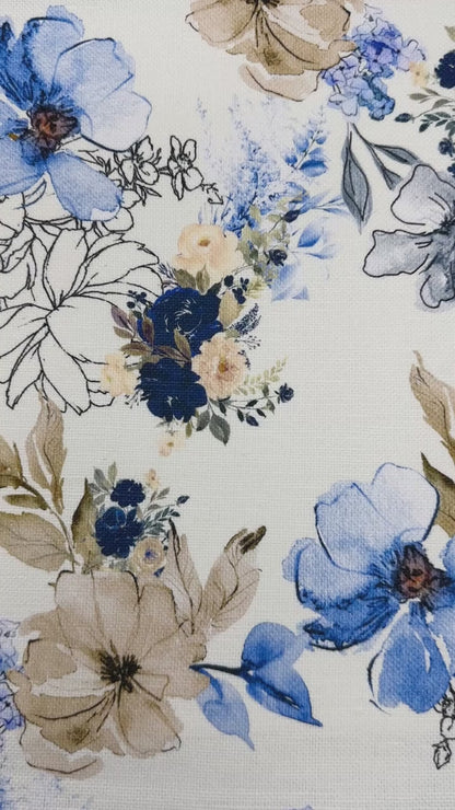 English Garden Floral Printed Blend Fabric by the Yard, 54"Width, CL1145