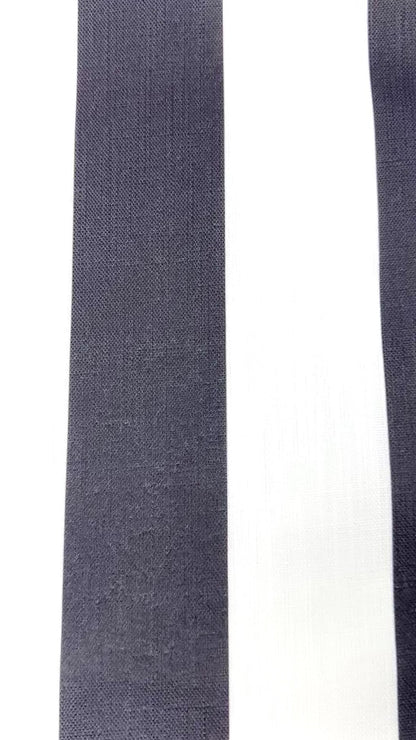 2" Stripe Faux Linen Flat Roman Shade, CL1092
