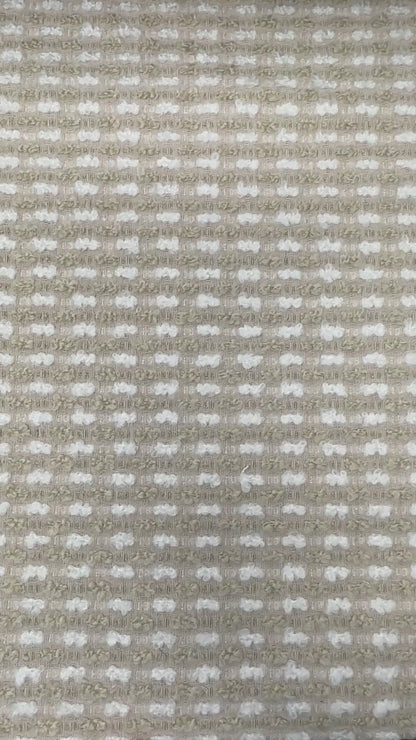 Textured Bouclé Horizontal Stripe Upholstery Fabric By The Yard, 54"Width, CL1151