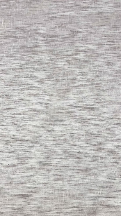 Grey Modern Sheer Linen Custom Flat Roman Shade, CL1034