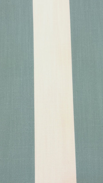 2" Stripe Faux Linen Flat Roman Shade, CL1092