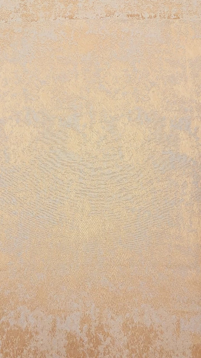 Gold Abstract Distressed Metallic Jacquard Flat Roman Shade, CL1189