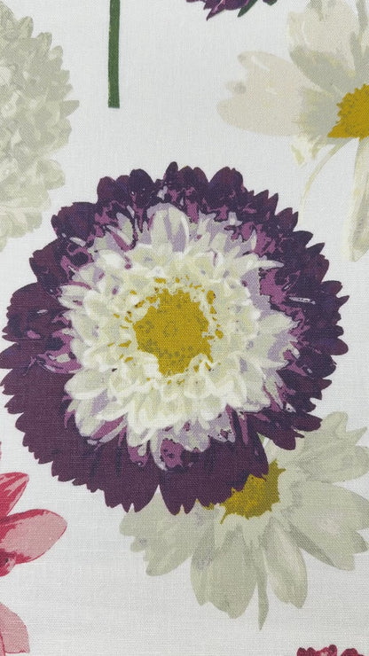 Botanical Bloom 100% Linen Floral Fabric By The Yard, 58"Width, CL1204