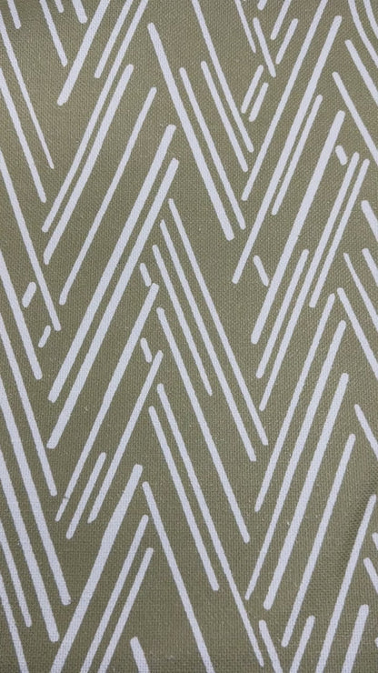 Modern Abstract Linear Chevron Linen Cotton Blend Fabric by the Yard, 54"Width, CL1146