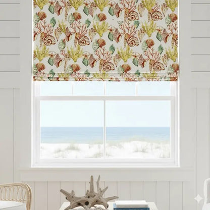 Sea Life Linen Fabric by the Yard, 54"Width, CL1159