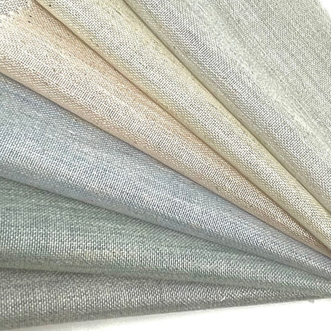 two-tone sheer linen blend fabric color options