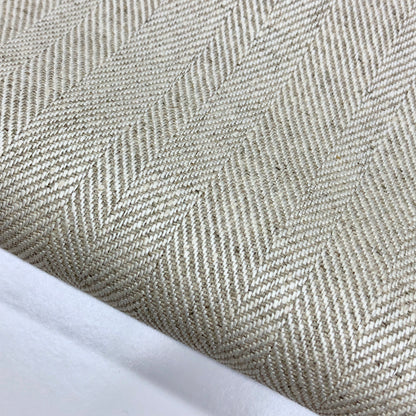 Herringbone Pattern 100% Natural Linen Flat Custom Farmhouse Modern Roman Shade/CL1047 - Classic & Modern Home
