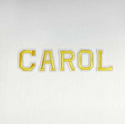 Personalized Name 100% Natural Linen Flat Roman Shade For Kid's & Nursery Room/CL1010 - Classic & Modern Home