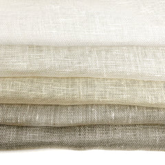 100% Natural Sheer Linen Fabric 5 different colors