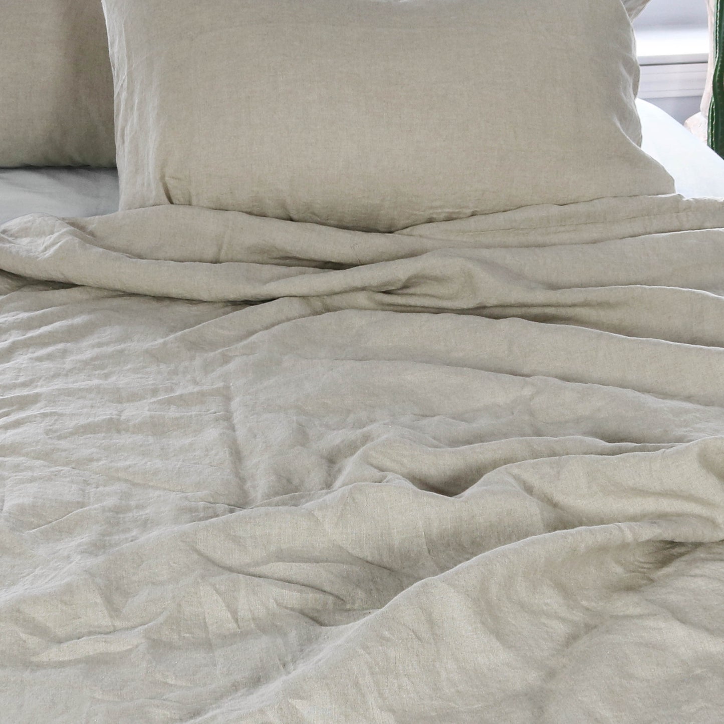 Natural Stonewashed Duvet Cover Set Organic 100% French Linen - Classic & Modern Home