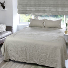 Natural Stonewashed Duvet Cover Set Organic 100% French Linen