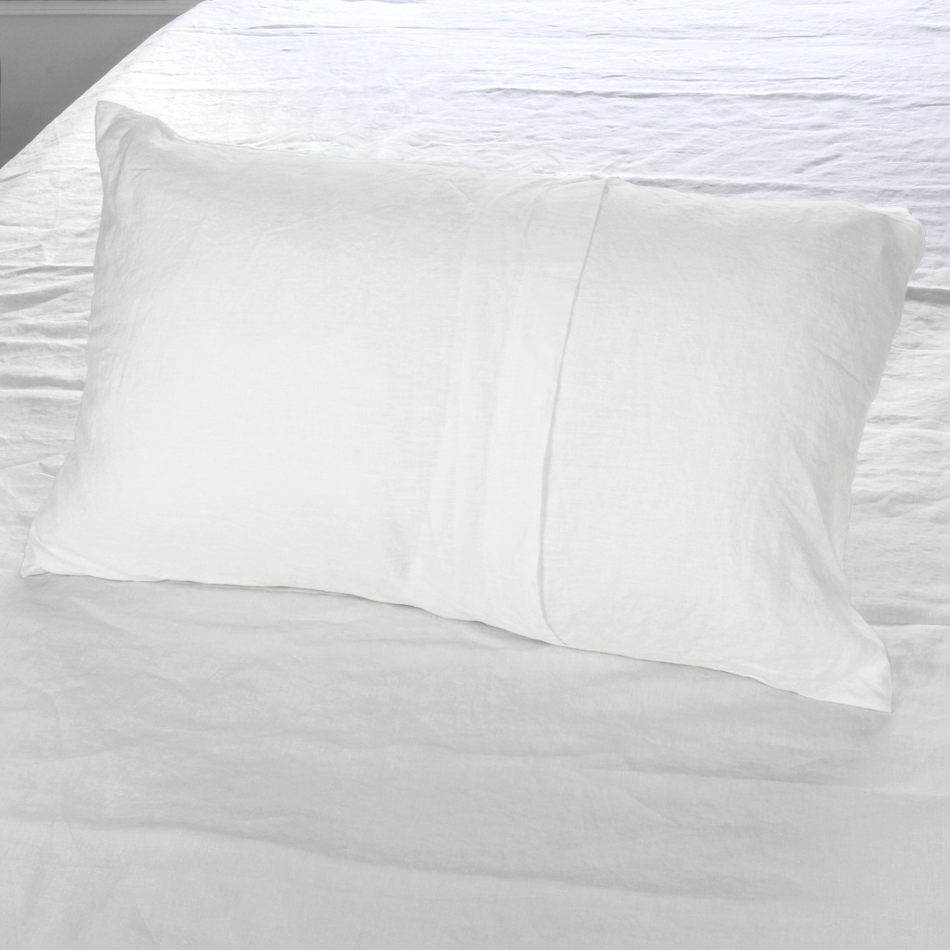 White Stonewashed Duvet Cover Set Organic 100% French Linen/CL1058 - Classic & Modern Home