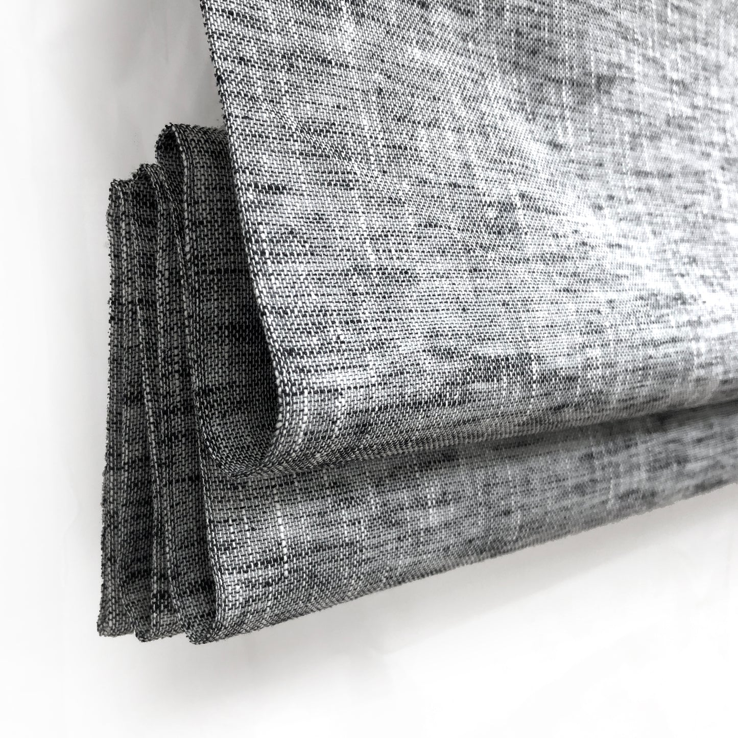 Dark Gray Faux Rustic Texture Linen Flat Roman Shade/CL1034 - Classic & Modern Home