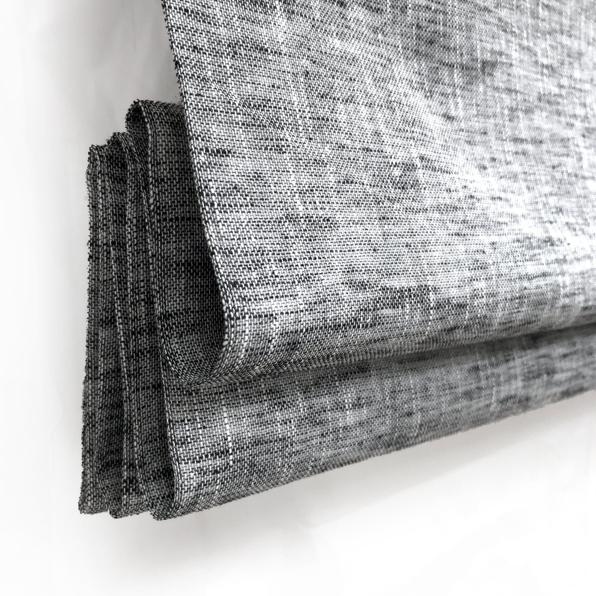 Dark Gray Faux Rustic Texture Linen Flat Roman Shade/CL1034 - Classic & Modern Home