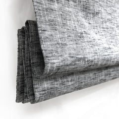Dark Gray Faux Rustic Texture Linen Flat Roman Shade/CL1034