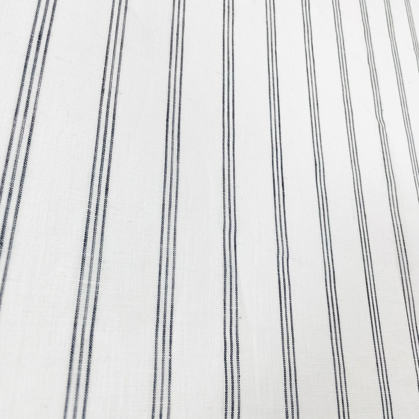 3 Thin Stripes Dark Grey 100% Natural Linen Fabric by the Yard / 53" Width / CL1044 - Classic & Modern Home