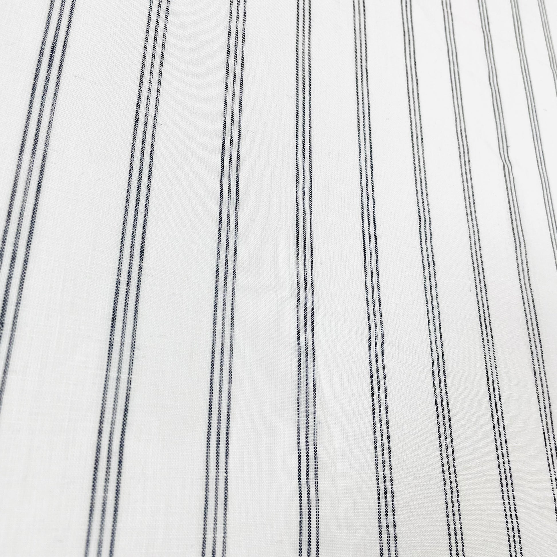 3 Thin Stripes Dark Grey 100% Natural Linen Fabric by the Yard / 53" Width / CL1044 - Classic & Modern Home
