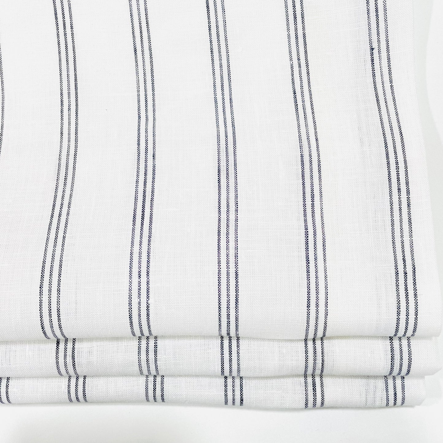 Dark Grey Thin Stripes 100% Natural Linen contemporary Flat Roman Shade/CL1044 - Classic & Modern Home