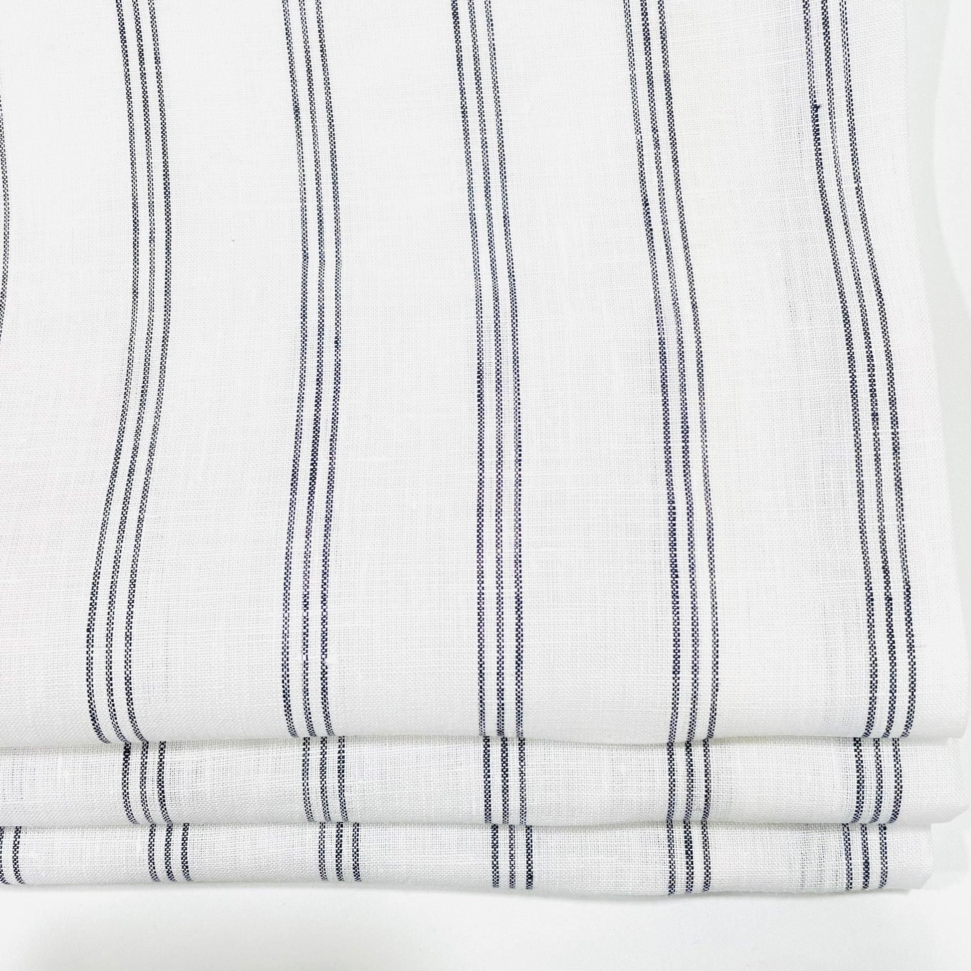 Dark Grey Thin Stripes 100% Natural Linen contemporary Flat Roman Shade/CL1044 - Classic & Modern Home