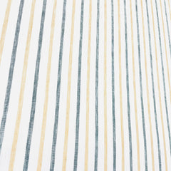 Green Yellow Striped 100% Natural Linen Fabric By The Yard/CL1045