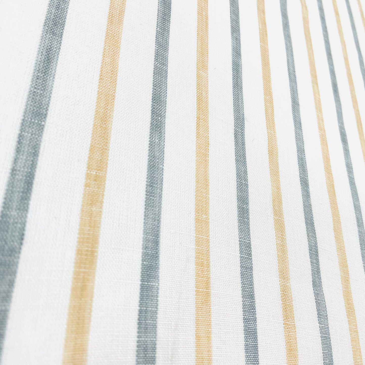 Green Yellow Striped 100% Natural Linen Fabric by the Yard / 53" Width / CL1045 - Classic & Modern Home