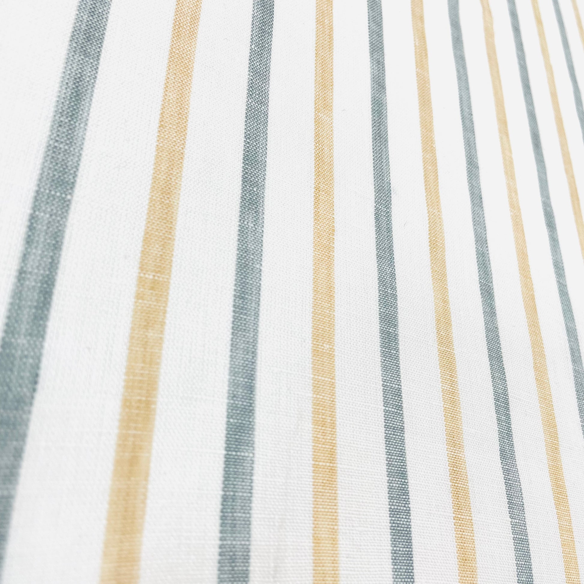 Green Yellow Striped 100% Natural Linen Fabric by the Yard / 53" Width / CL1045 - Classic & Modern Home