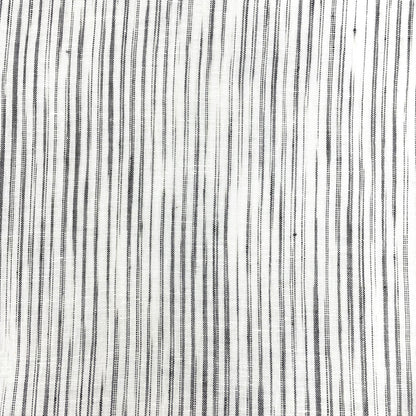 Narrow Irregular Stripe 100% Natural Linen Custom Made Flat Roman shade / CL1039 - Classic & Modern Home