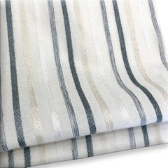 Sheer Linen Stripe Flat Relaxed Roman Shade