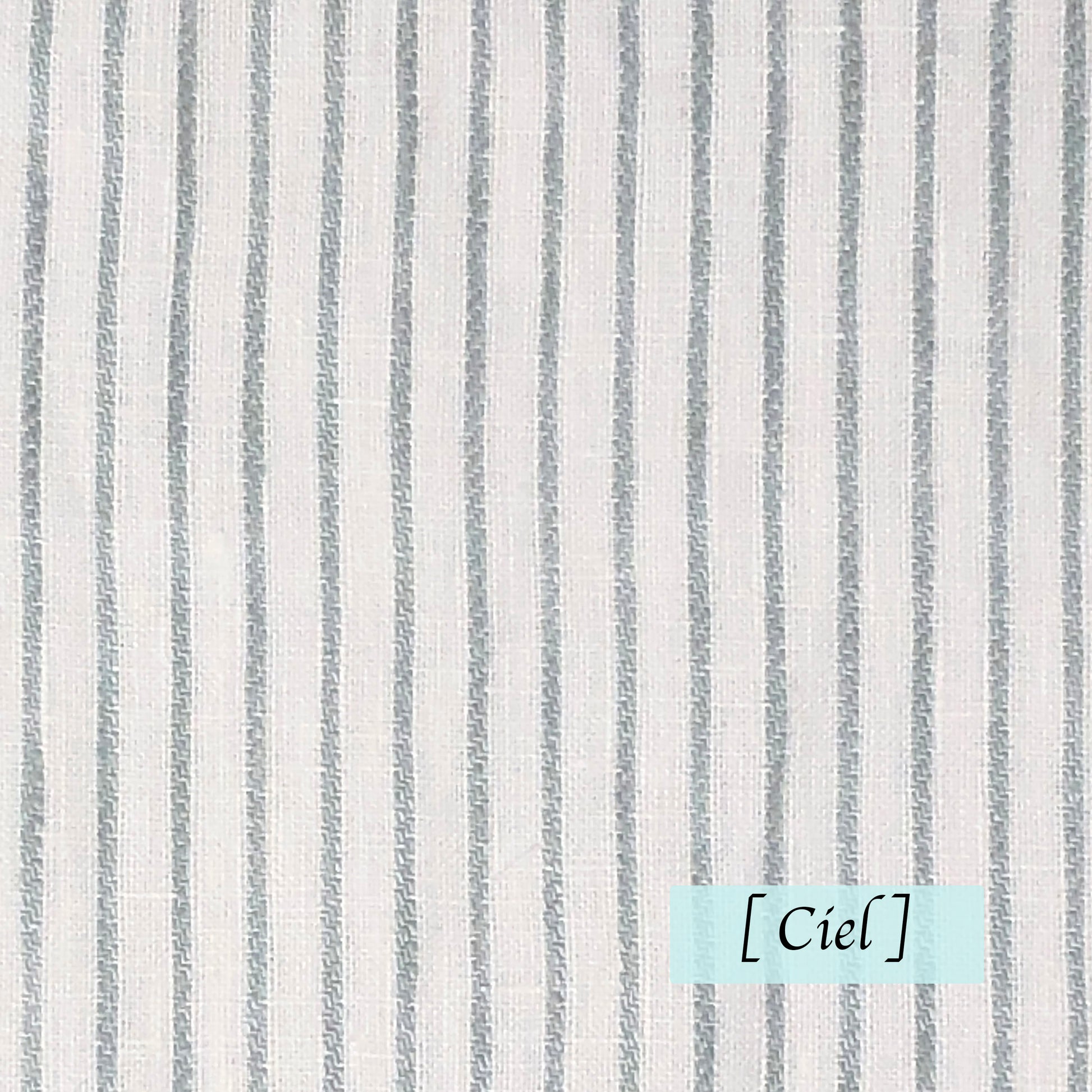 1/2" Narrow Stripe Natural Linen Fabric Custom Flat Roman Shade/CL1002 - Classic & Modern Home