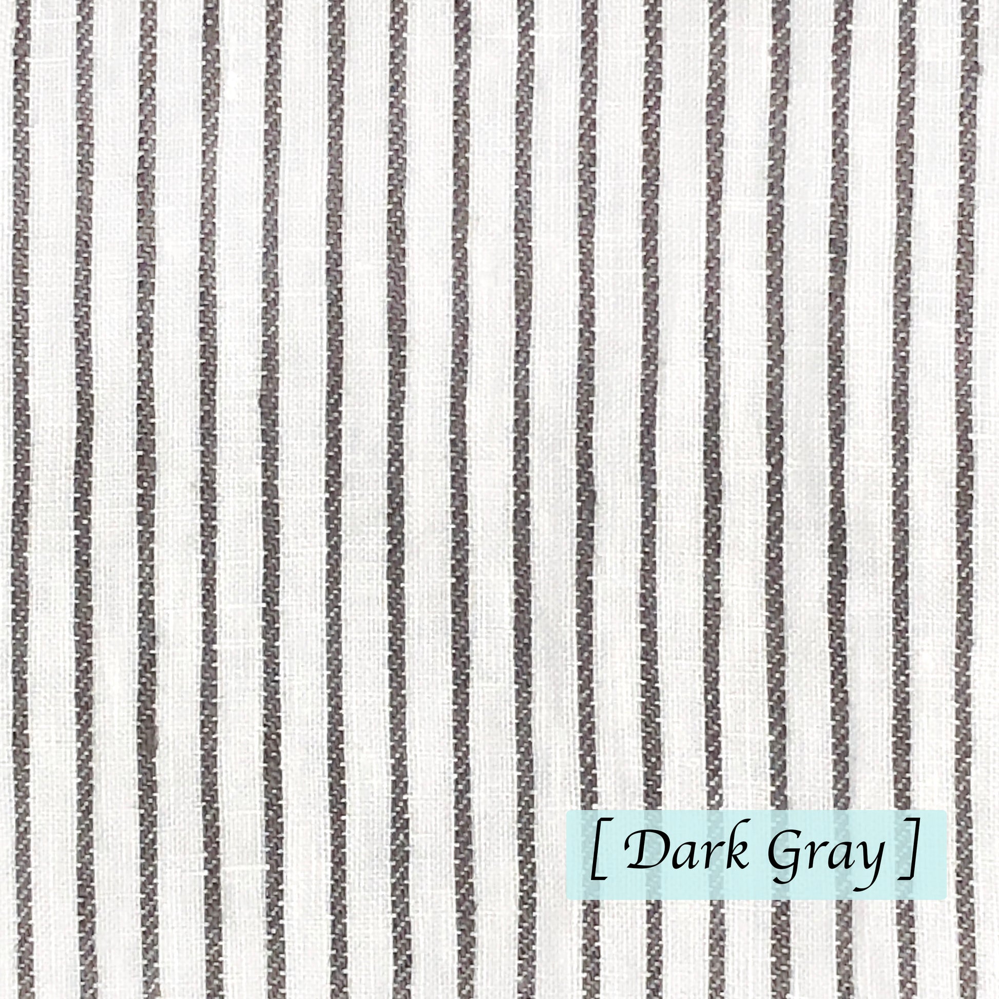 1/2" Narrow Stripe Natural Linen Fabric Custom Flat Roman Shade/CL1002 - Classic & Modern Home