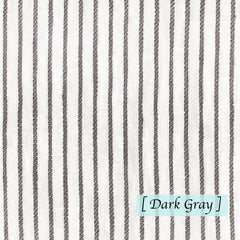 1/4" Thin Striped 100% Natural Linen Custom Flat Roman Shade.