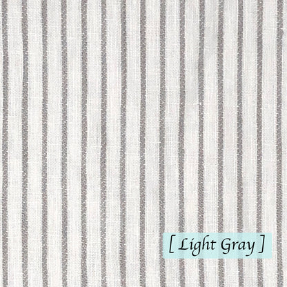 1/2" Narrow Stripe Natural Linen Fabric Custom Flat Roman Shade/CL1002 - Classic & Modern Home