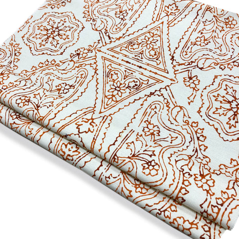 Riviera Floral Damask Linen Relaxed Roman Shade