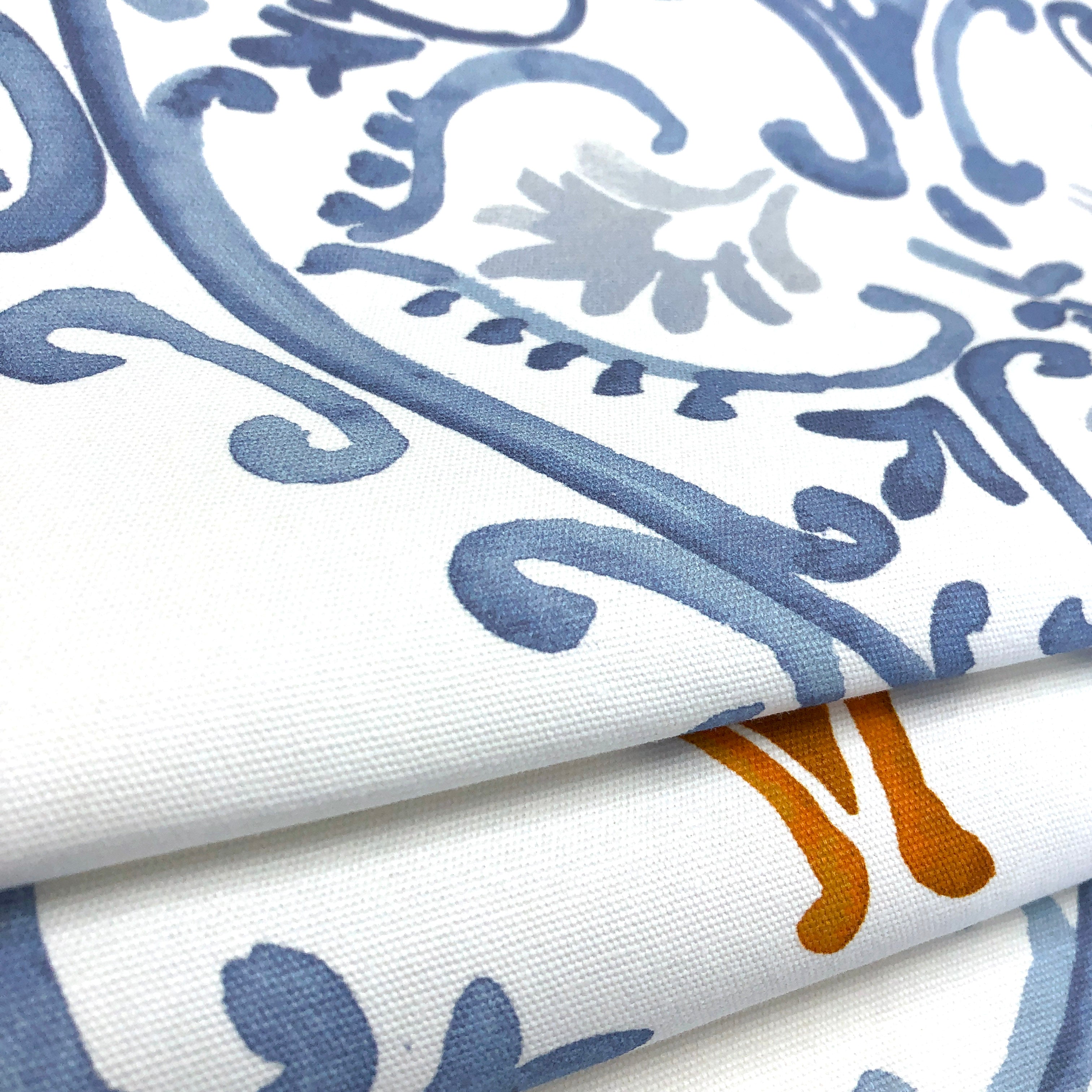Laced Geometric Water color Flat Relaxed Roman Shade